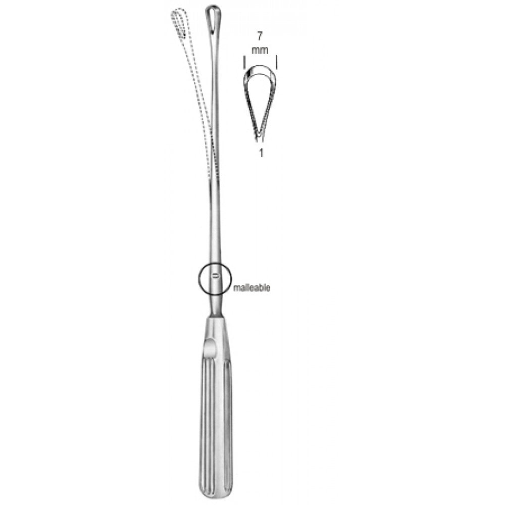Sims Uterine Curette mal. sh 7mm 31cm Fig.1 – Surgix Instruments uterine curettes and scoops, SKU 60.0844.07