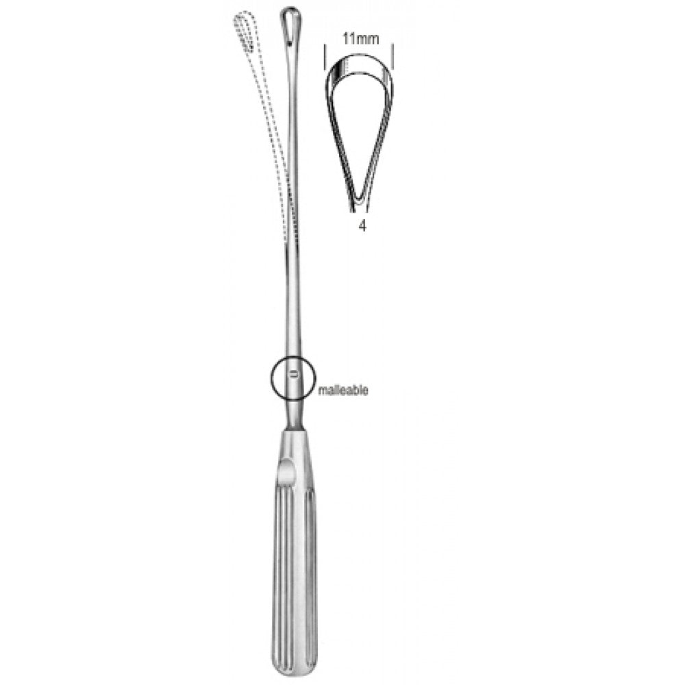 Sims Uterine Curette mal. sh 11mm 31cm Fig.4 – Surgix Instruments uterine curettes and scoops, SKU 60.0844.11