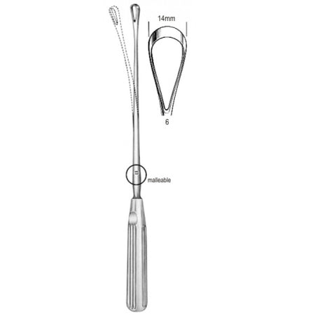 Sims Uterine Curette mal. sh 14mm 31cm Fig.6 – Surgix Instruments uterine curettes and scoops, SKU 60.0844.14