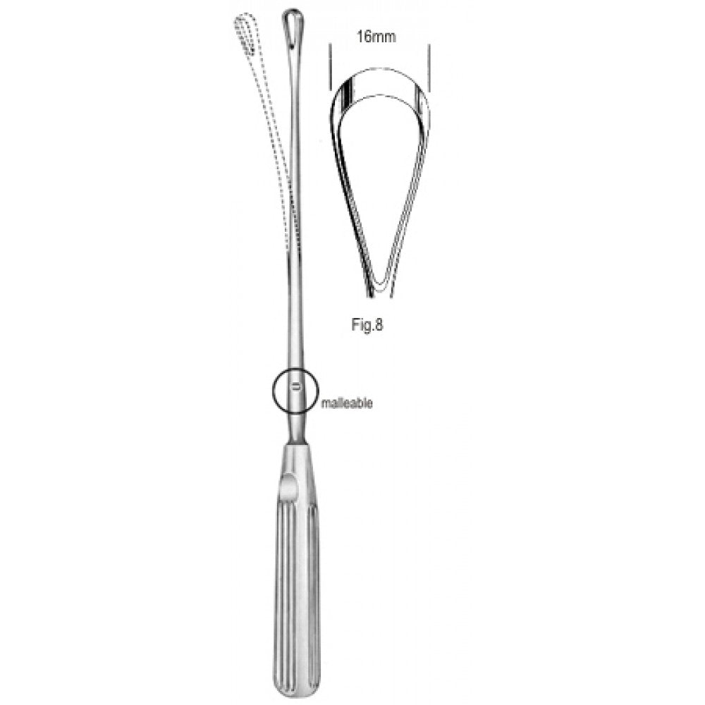 Sims Uterine Curette mal. sh 16mm 31cm Fig.8 – Surgix Instruments uterine curettes and scoops, SKU 60.0844.16