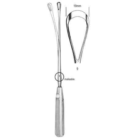 Sims Uterine Curette mal. sh 19mm 31cm Fig.9 – Surgix Instruments uterine curettes and scoops, SKU 60.0844.19