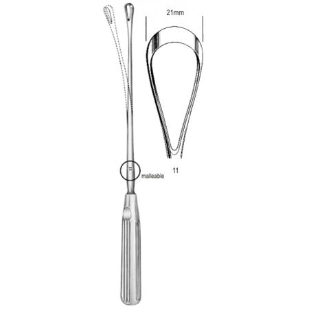 Sims Uterine Curette mal. bl 21mm 31cm Fig.11 – Surgix Instruments uterine curettes and scoops, SKU 60.0846.21