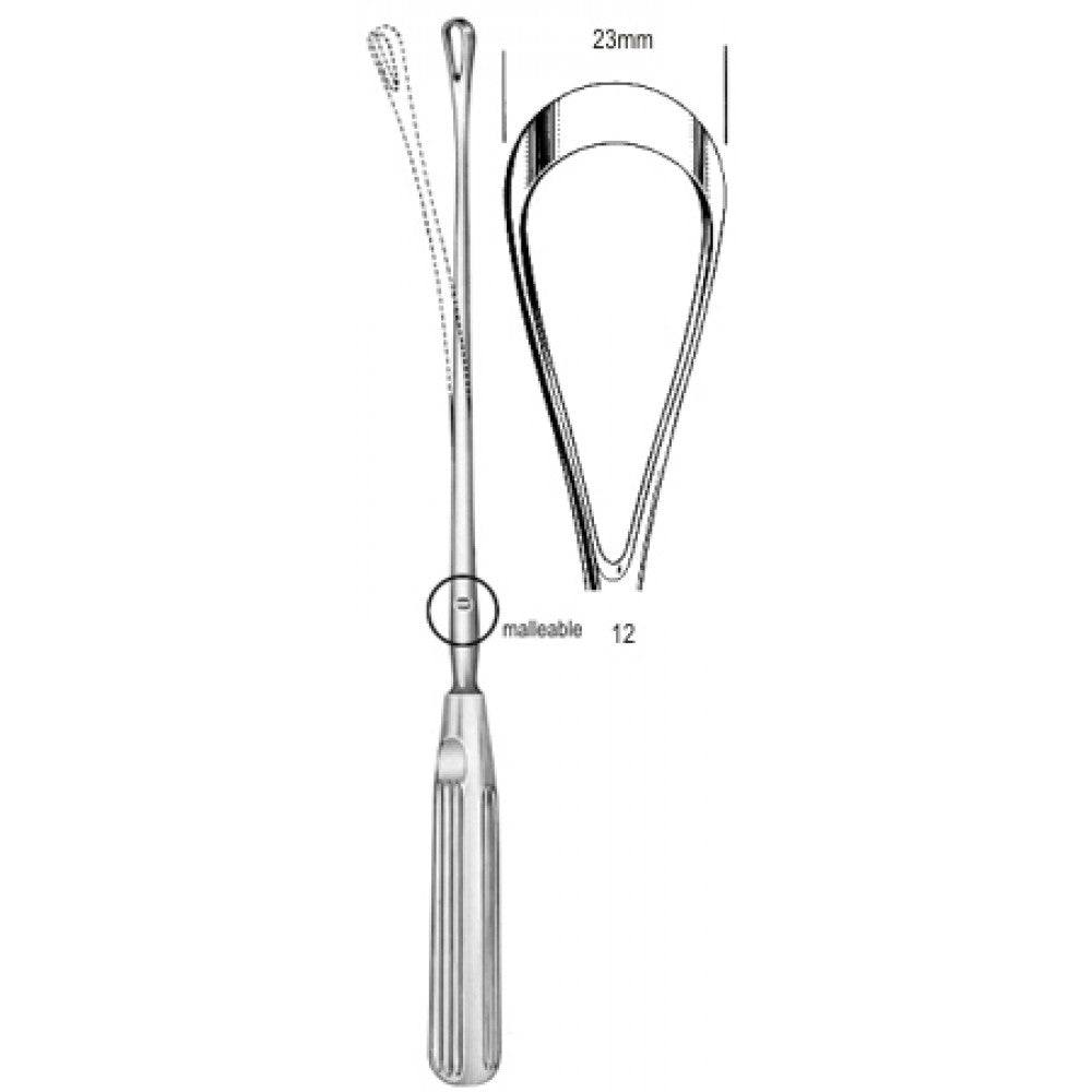 Sims Uterine Curette mal. sh 23mm 31cm Fig.12 – Surgix Instruments uterine curettes and scoops, SKU 60.0844.23