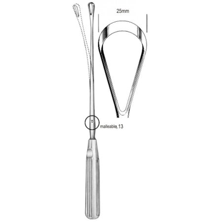 Sims Uterine Curette mal. sh 25mm 31cm Fig.13 – Surgix Instruments uterine curettes and scoops, SKU 60.0844.25