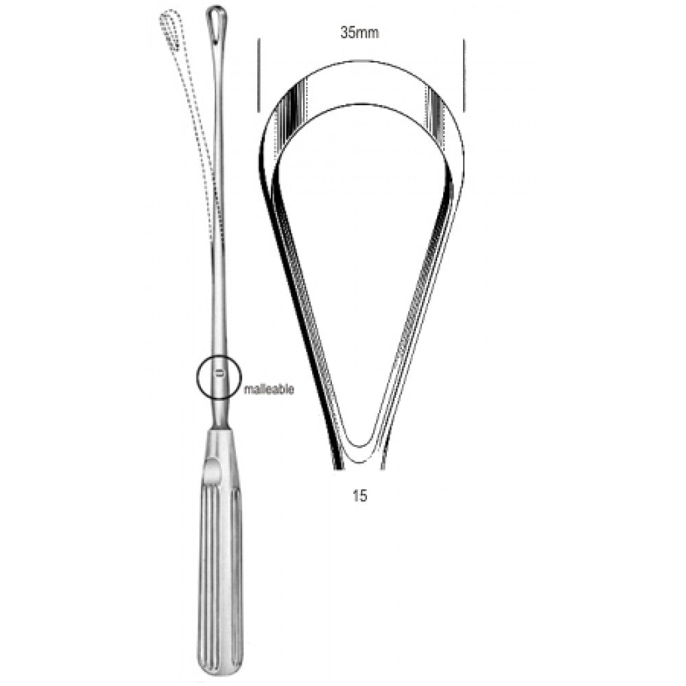 Sims Uterine Curette mal. sh 35mm 31cm Fig.15 – Surgix Instruments uterine curettes and scoops, SKU 60.0844.35