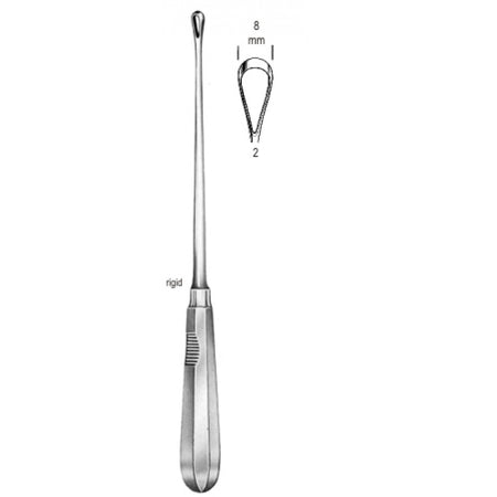 Recamier Curette rigid bl 8mm, 31cm Fig.2 – Surgix Instruments uterine curettes and scoops, SKU 60.0852.08