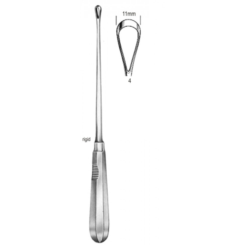 Recamier Curette rigid sh 11mm, 31cm Fig.4 – Surgix Instruments uterine curettes and scoops, SKU 60.0850.11