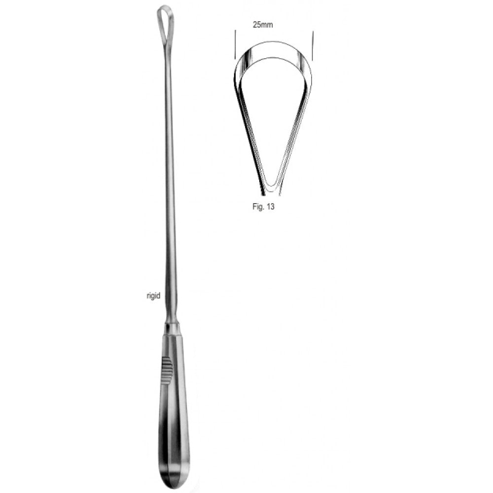 Bumm Curette blunt rigid 25mm, 34cm Fig.13 – Surgix Instruments uterine curettes and scoops, SKU 60.0862.25