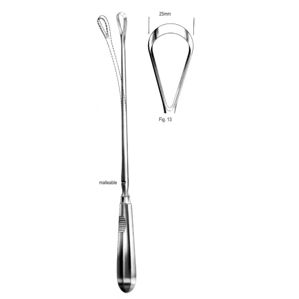 Bumm Curette sh malleable 25mm, 34cm Fig.13 – Surgix Instruments uterine curettes and scoops, SKU 60.0864.25