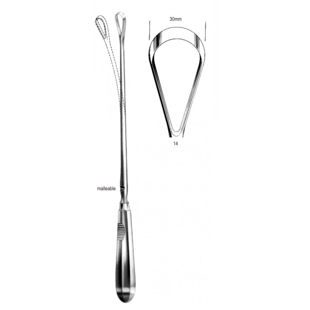 Bumm Curette sh malleable 30mm, 34cm Fig.14 – Surgix Instruments uterine curettes and scoops, SKU 60.0864.30