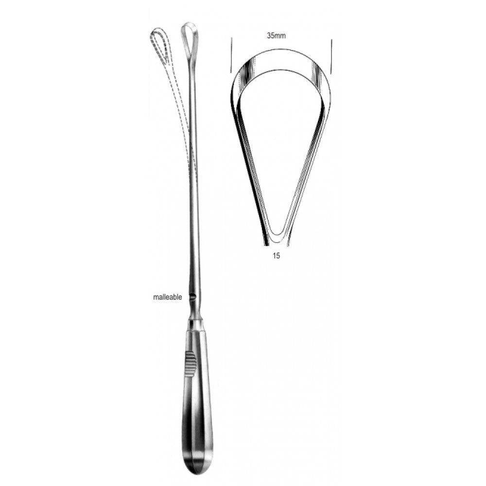 Bumm Curette sh malleable 35mm, 34cm Fig.15 – Surgix Instruments uterine curettes and scoops, SKU 60.0864.35