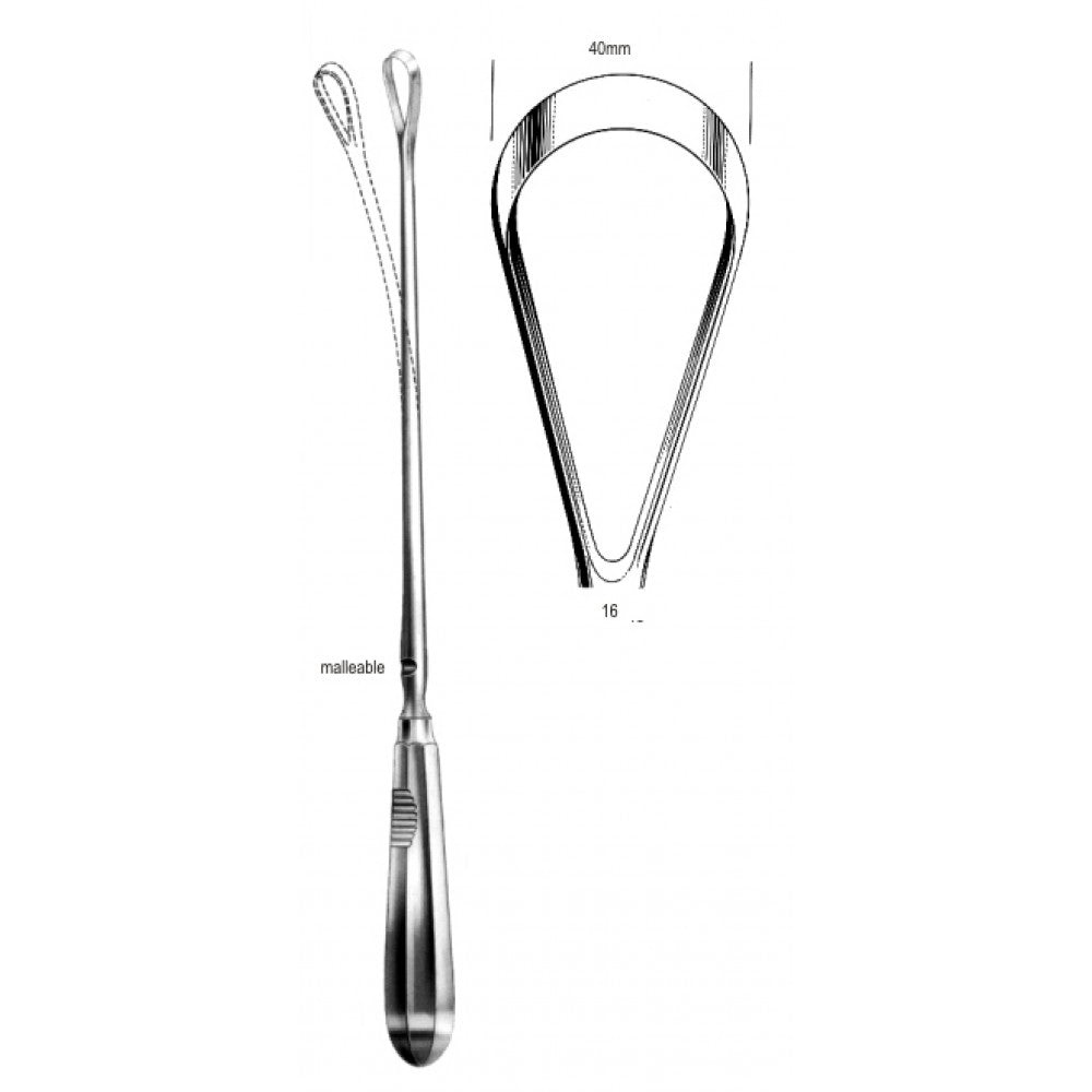 Bumm Curette sh malleable 40mm, 34cm Fig.16 – Surgix Instruments uterine curettes and scoops, SKU 60.0864.40