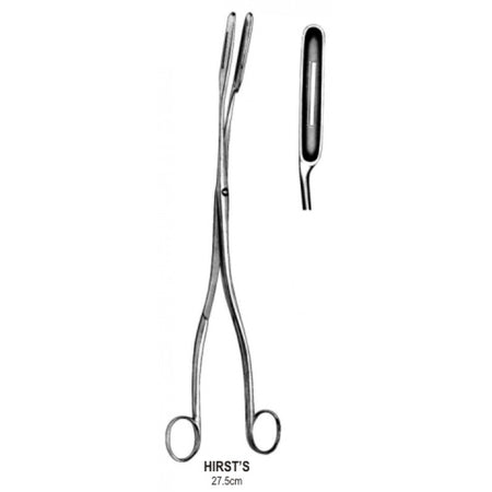 Hirst's Placenta Forceps Curved 6mm, 27.5cm – Surgix Instruments obstetrics instrument, SKU 62.0480.01