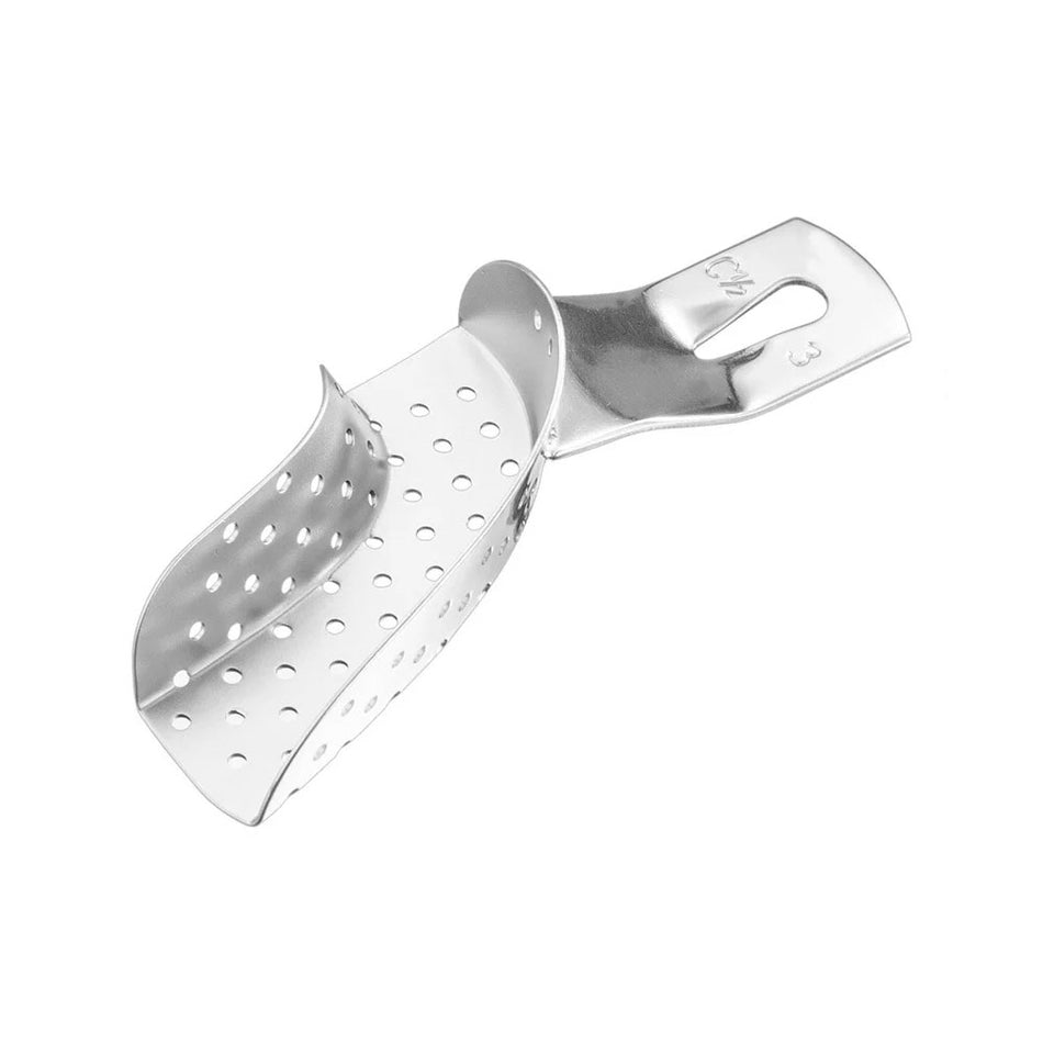 Impression tray, perf., part., 1/2 R, size 3 – Impression Trays For Partial Impressions | Surgix Instruments