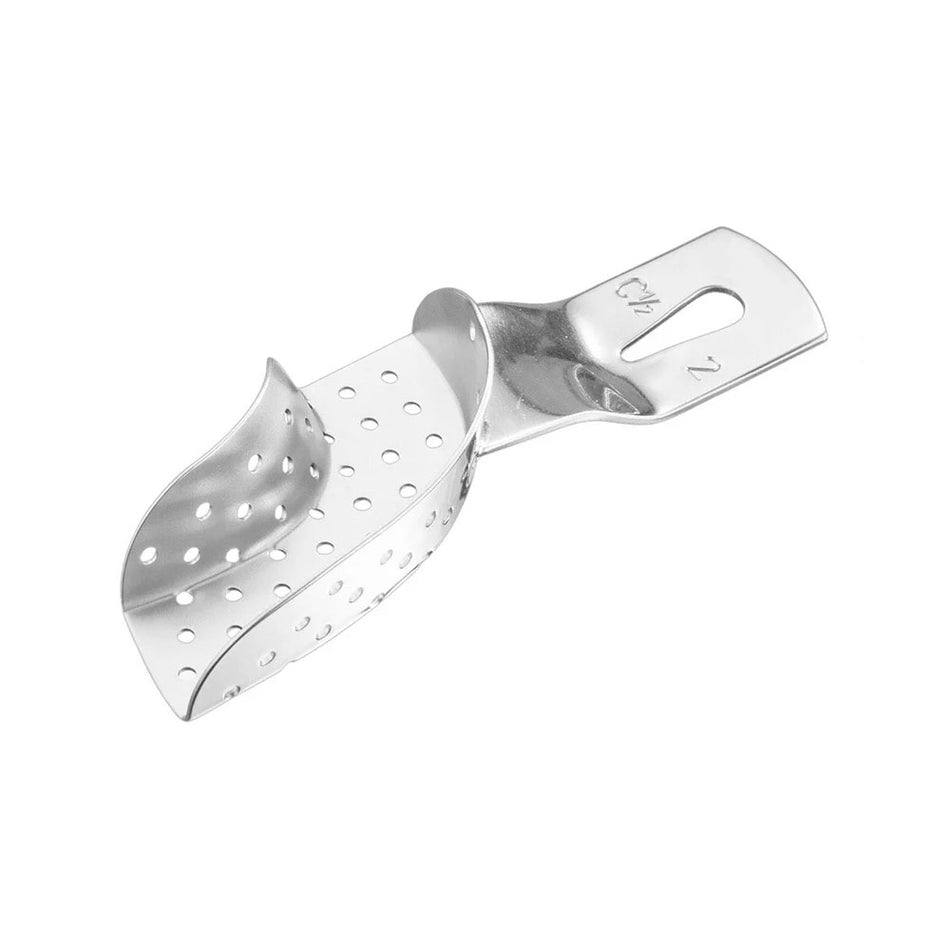 Impression tray, perf., part., 1/2 R, size 2 – Impression Trays For Partial Impressions | Surgix Instruments