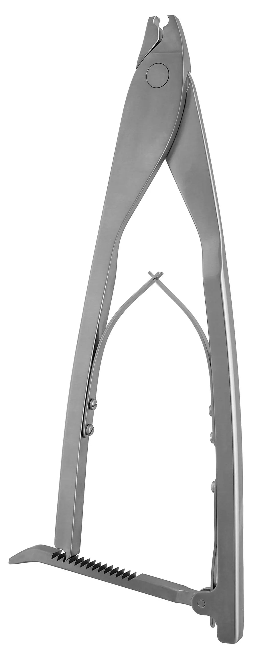 Rod Holder 11" straight narrow nose for diameter 5.5mm [7/32"] rods, with ratchet, leaf spring