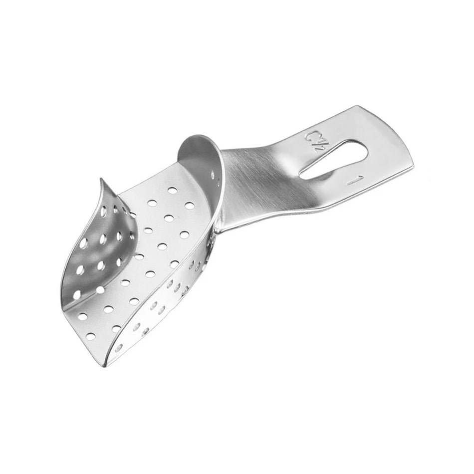Impression tray, perf., part., 1/2 R, size 1 – Impression Trays For Partial Impressions | Surgix Instruments