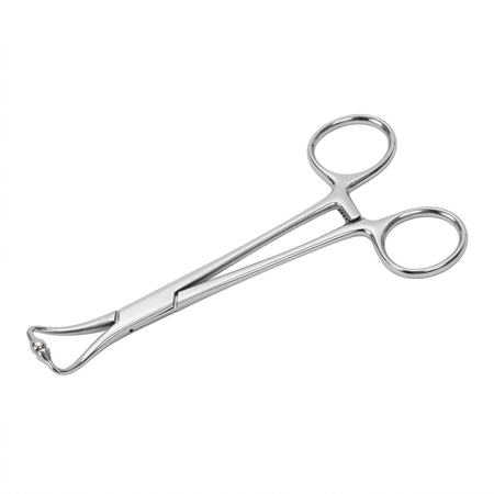 Ball and socket towel clamp 127mm by Surgix Instruments – smooth, non-traumatic grip. Secures drapes without penetrating skin. Vet & human surgery. Autoclavable.
