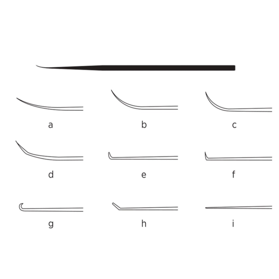 Shop 165mm Cawthorne middle ear hooks in black anti-glare finish (90°, 45°, retrograde, curved). Premium ENT otology tools direct from Surgix Instruments!