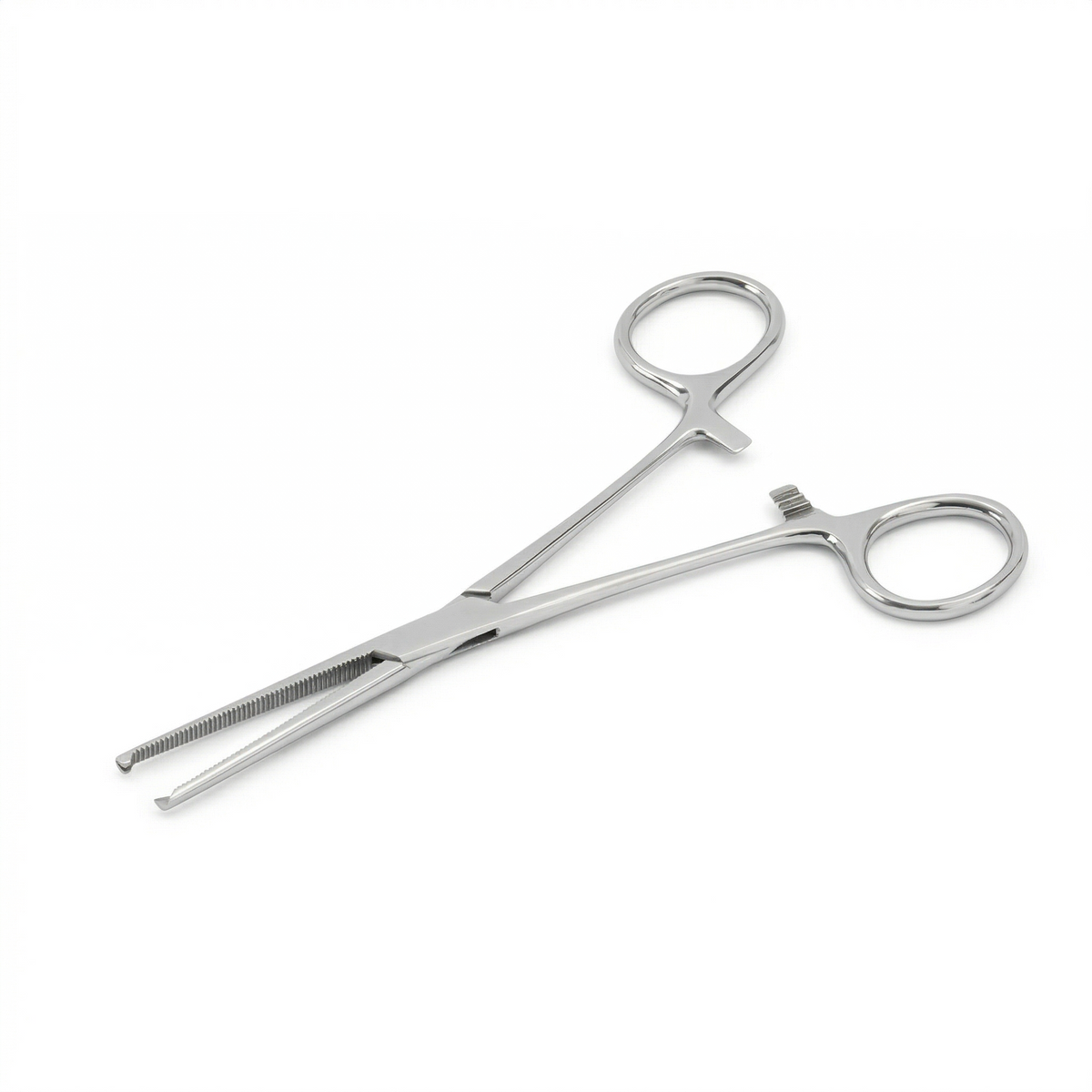 Kocher Artery Forceps 150mm STR & CVD | Surgix Instruments Metallic forceps on a white background