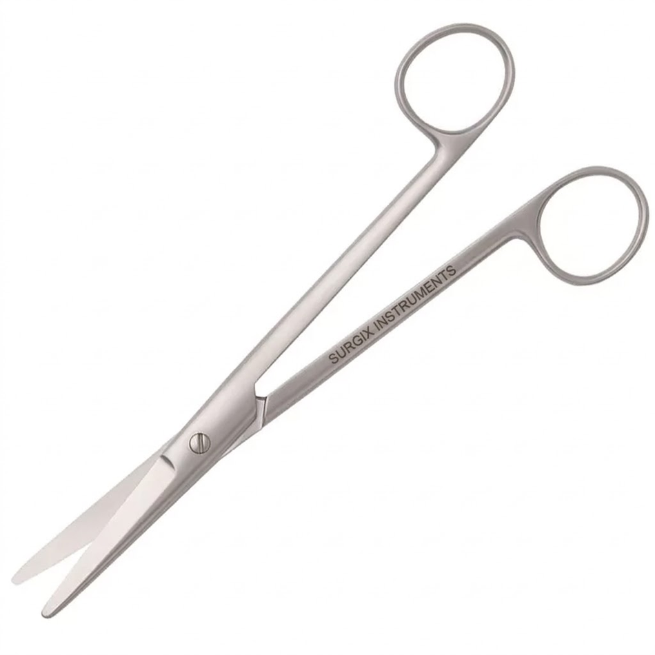 Pair of surgical scissors with 'Surgix Instruments' branding on a white background - Operating Scissors (Mayo) – Premium Surgical Steel (Multiple Sizes)