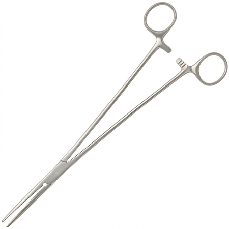 Metallic forceps on a white background surgical spencer forceps - surgix
