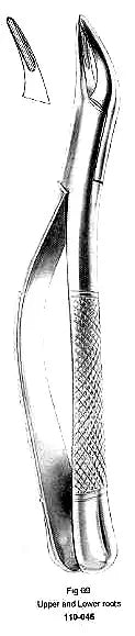 Extracting Forcep, Upper and Lower Roots, American Pattern, Fig.69 – Surgix Instruments dental instrument, SKU 110-045-69