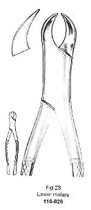 Extracting Forcep, Lower molar, American Pattern, Fig.23 – Surgix Instruments dental instrument, SKU 110-026-23