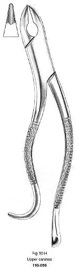 Extracting Forcep, Upper Canines, American Pattern, Fig.10H – Surgix Instruments dental instrument, SKU 110-095-10H