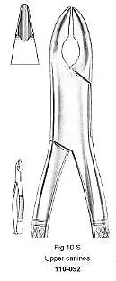 Extracting Forcep, Upper Canines, American Pattern, Fig.10S – Surgix Instruments dental instrument, SKU 110-092-10S